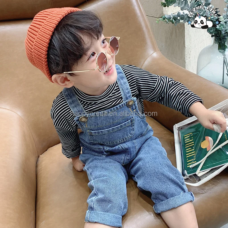LEZONKIDS - Custom Kids Baby Girls Summer Denim Strap Embroidery  Dress Jumpsuit Short Skirt Clothes